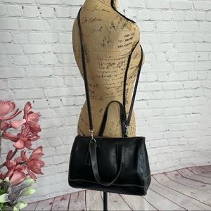 COACH Satchel Crossbody Doctor Satchel Bag Black Leather